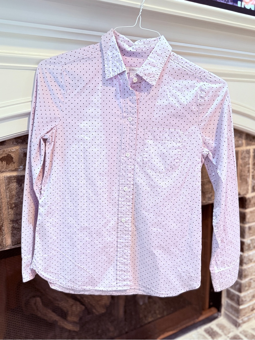 J. Crew Light Purple Polka Dot Button-Down Shirt